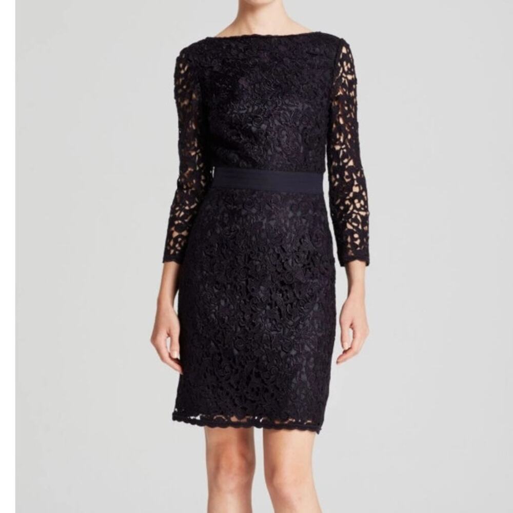 Tory Burch Renny Guipure‎ Lace Dress Navy Blue Size 6
